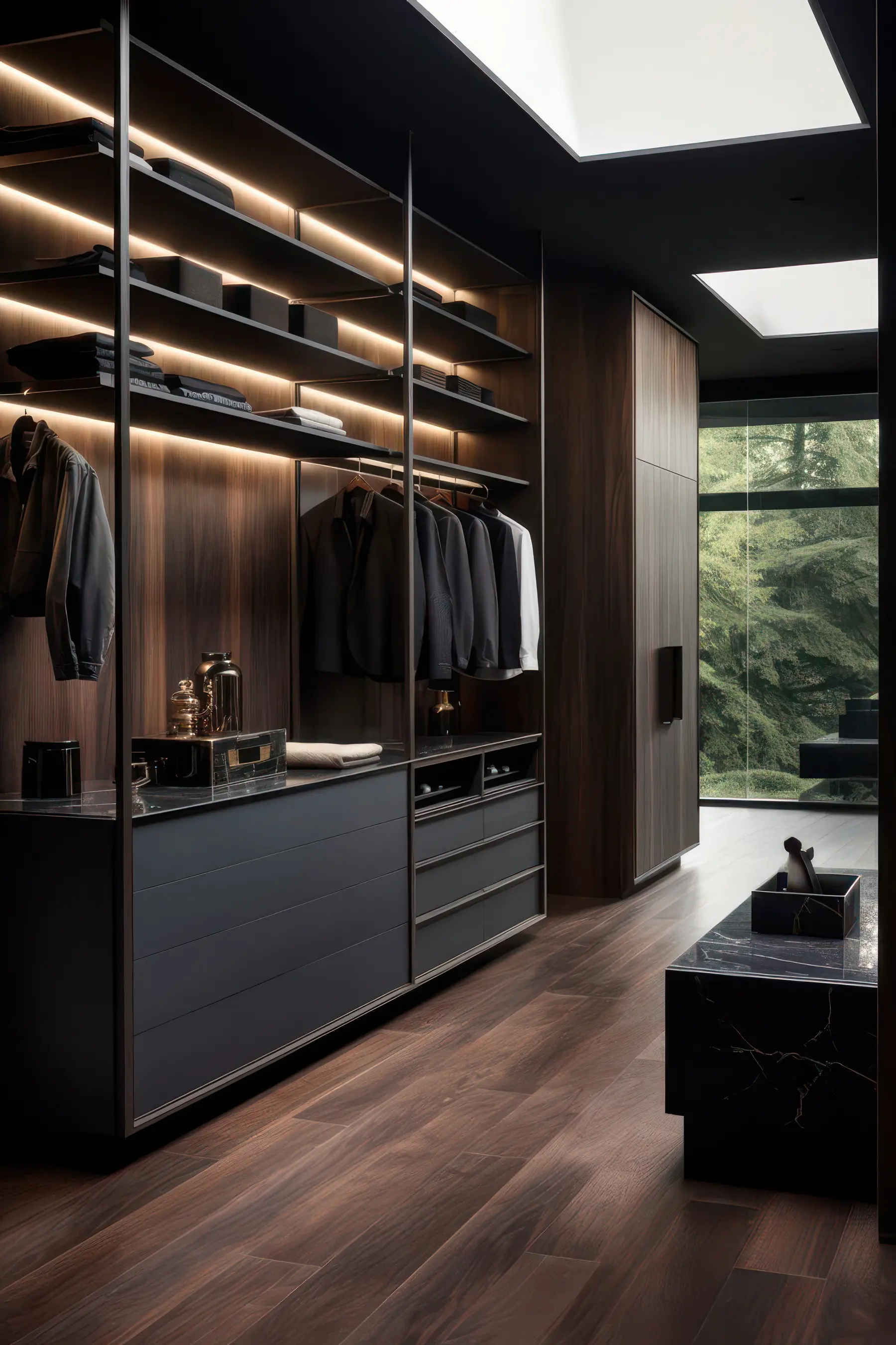 Illuminated wardrobe