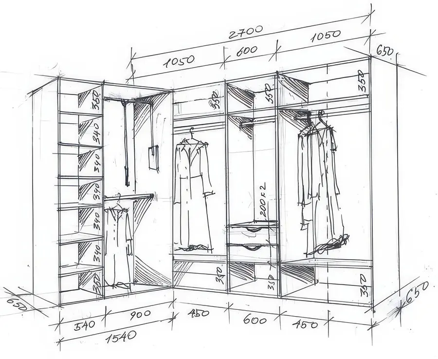 Wardrobe sections