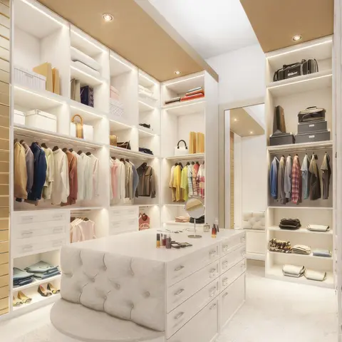 White dressing room