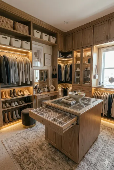 Jewelry drawer island