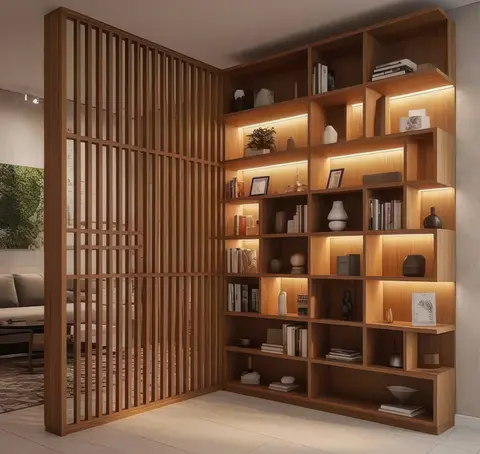 Slatted divider & shelving